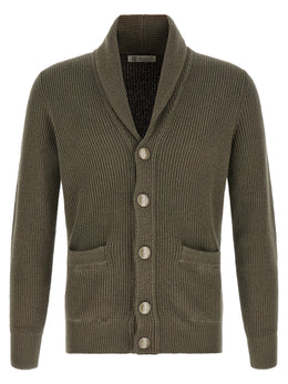 Brunello Cucinelli Baumwoll-Cardigan in Zweifarbenoptik
