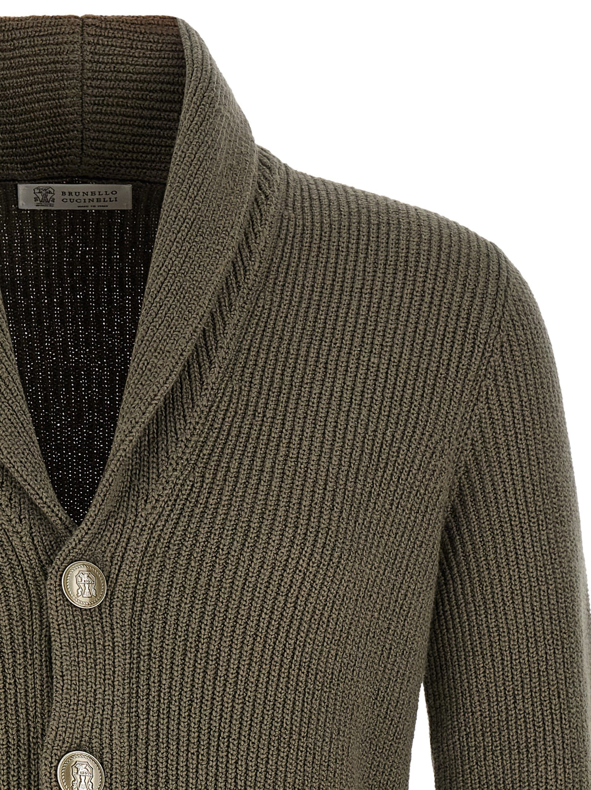 Brunello Cucinelli Baumwoll-Cardigan in Zweifarbenoptik