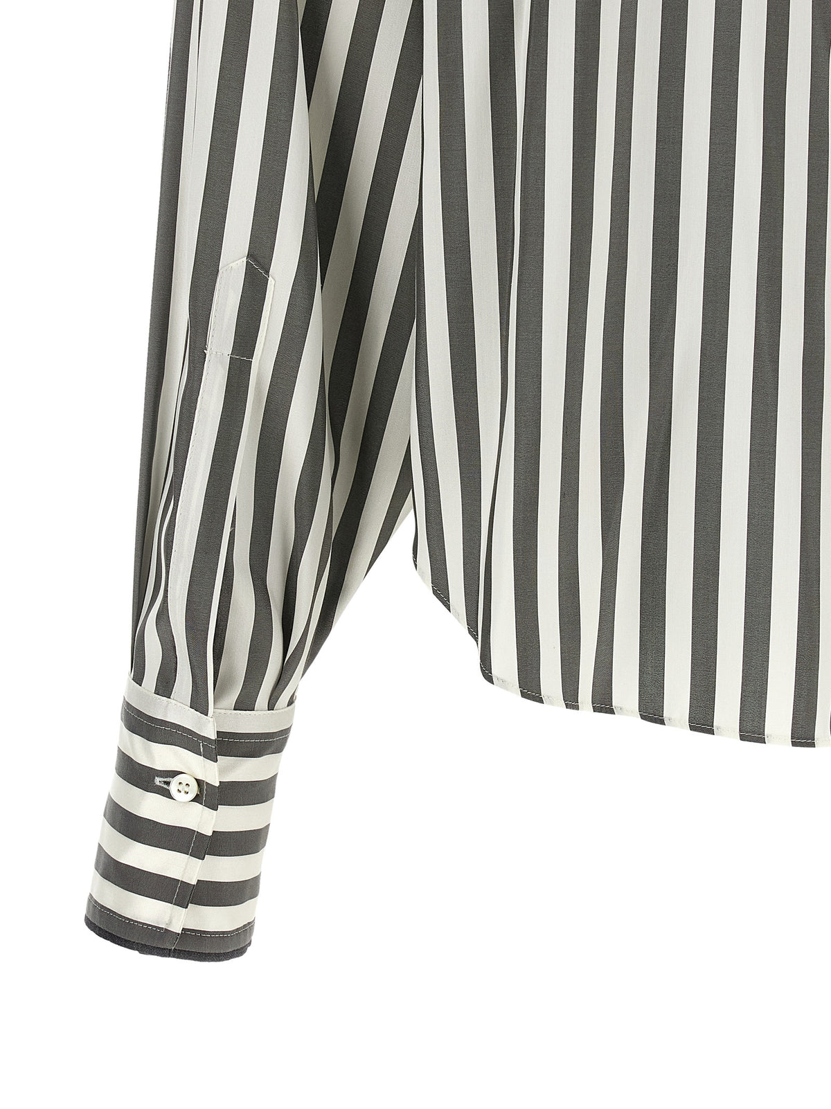 Brunello Cucinelli Zweifarbige Seidenbluse