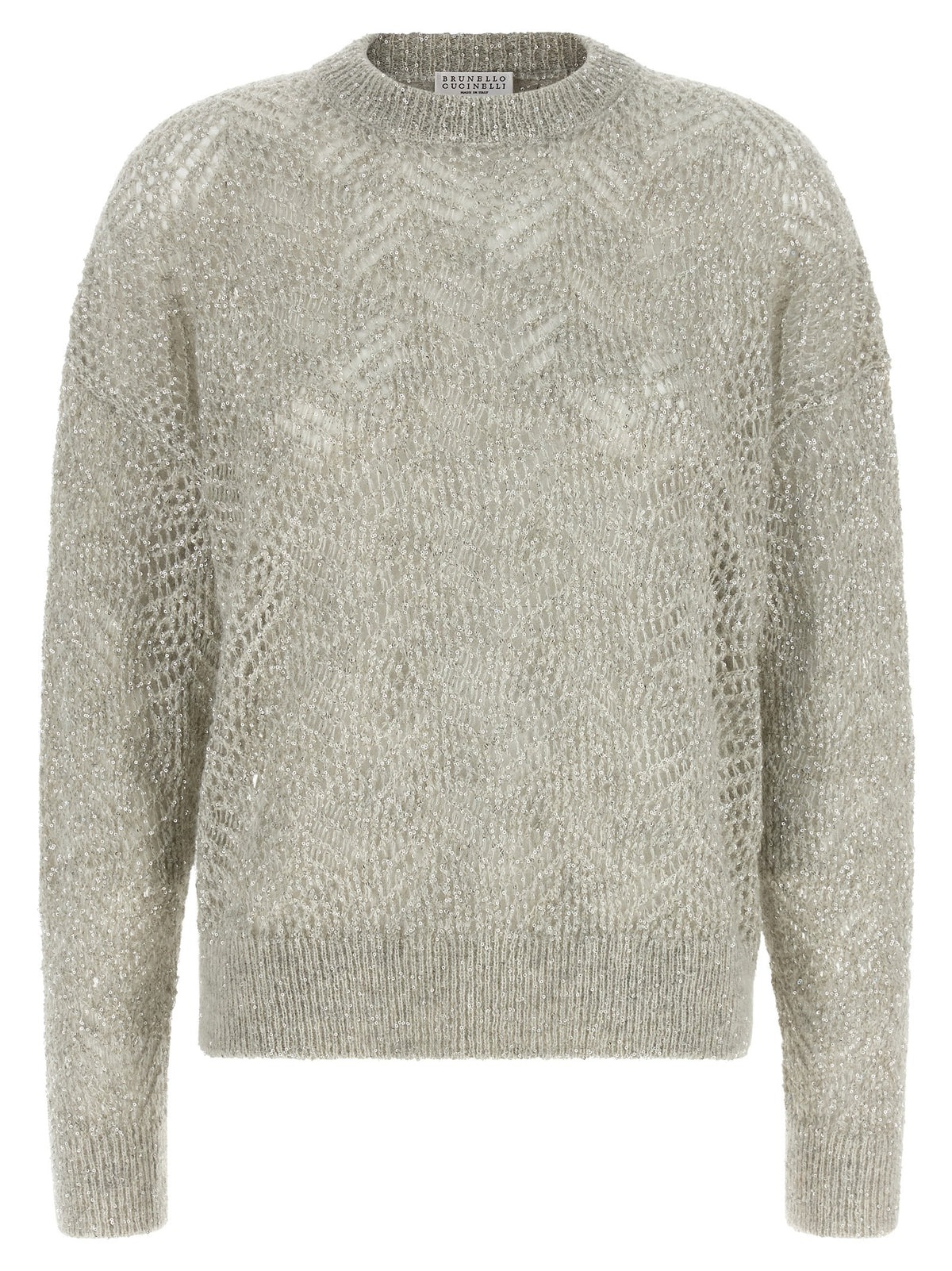 Brunello Cucinelli Grauer Cardigan aus Polyamid