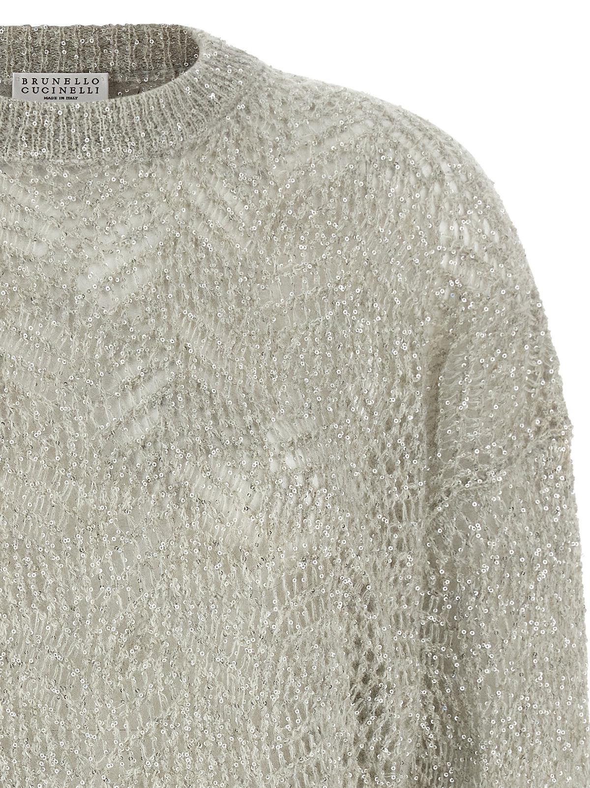 Brunello Cucinelli Grauer Cardigan aus Polyamid