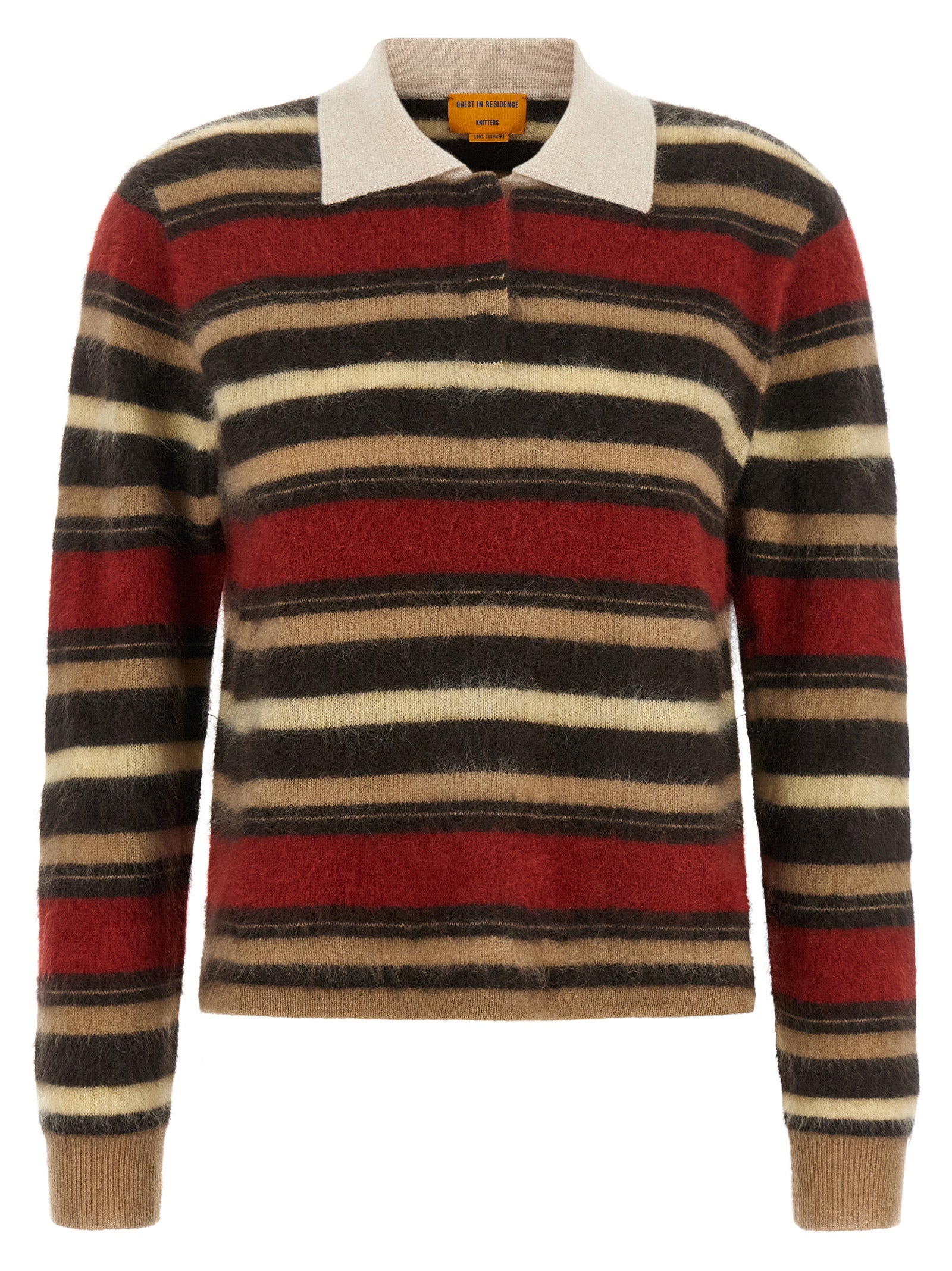 Guest in Residence Mehrfarbiges Kaschmir-Poloshirt