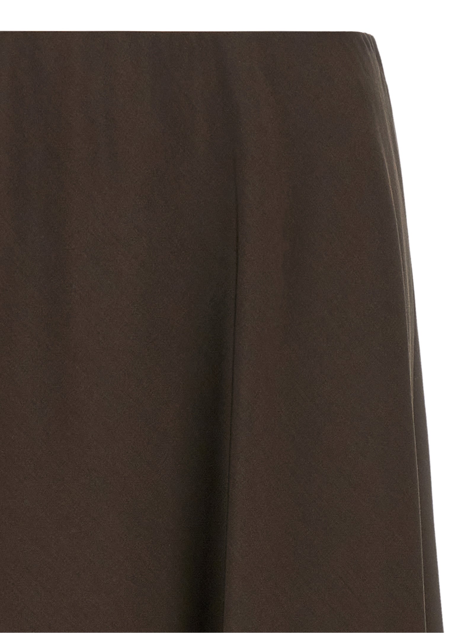 Brunello Cucinelli Brauner Midi-Rock aus reiner Schurwolle