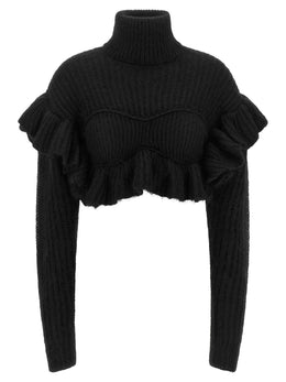 Elisabetta Franchi Schwarzer Mohair-Cardigan