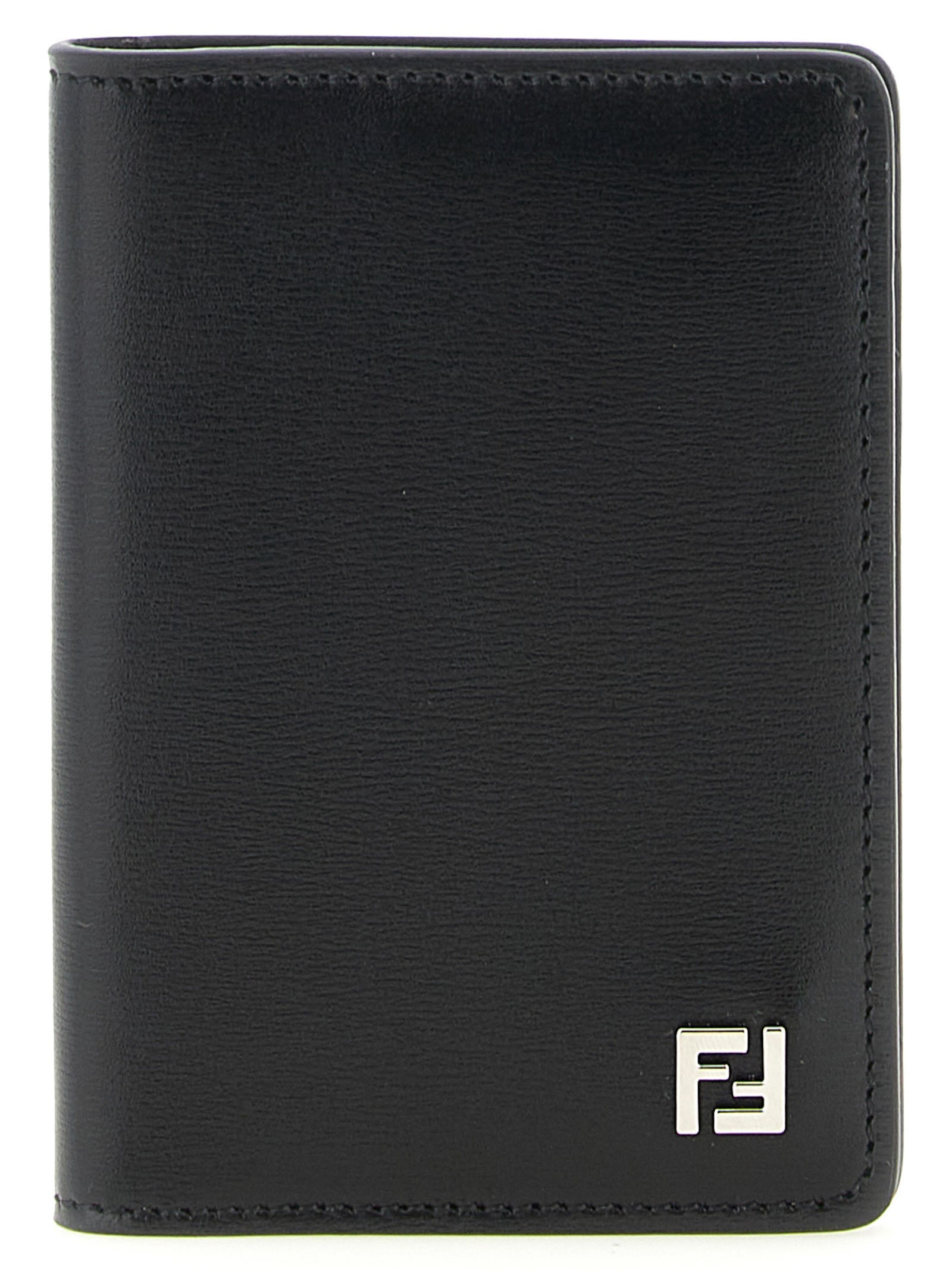 Fendi Schwarzer Kalbsleder-Kartenetui