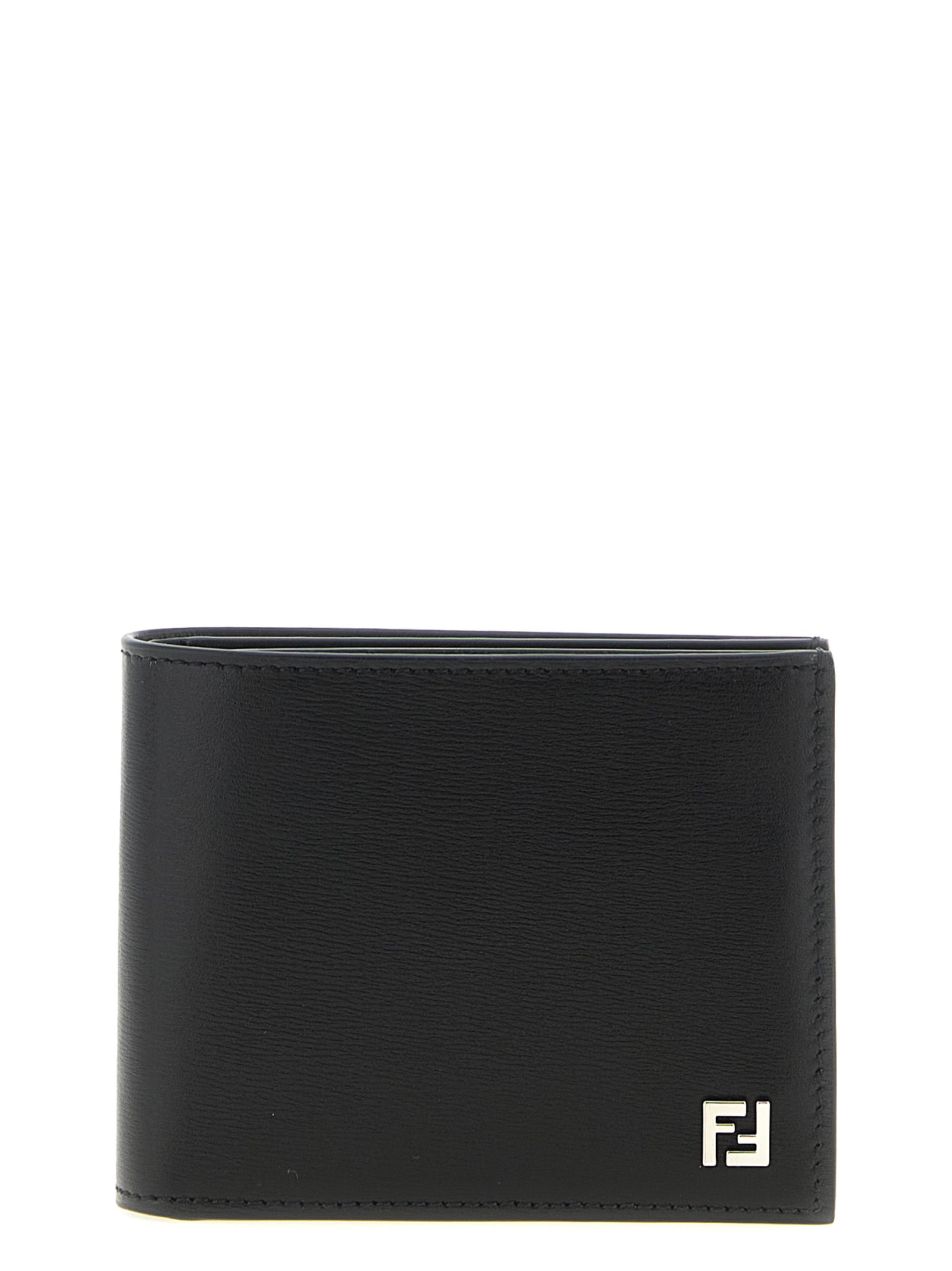 Fendi Schwarzes Kalbsleder Portemonnaie