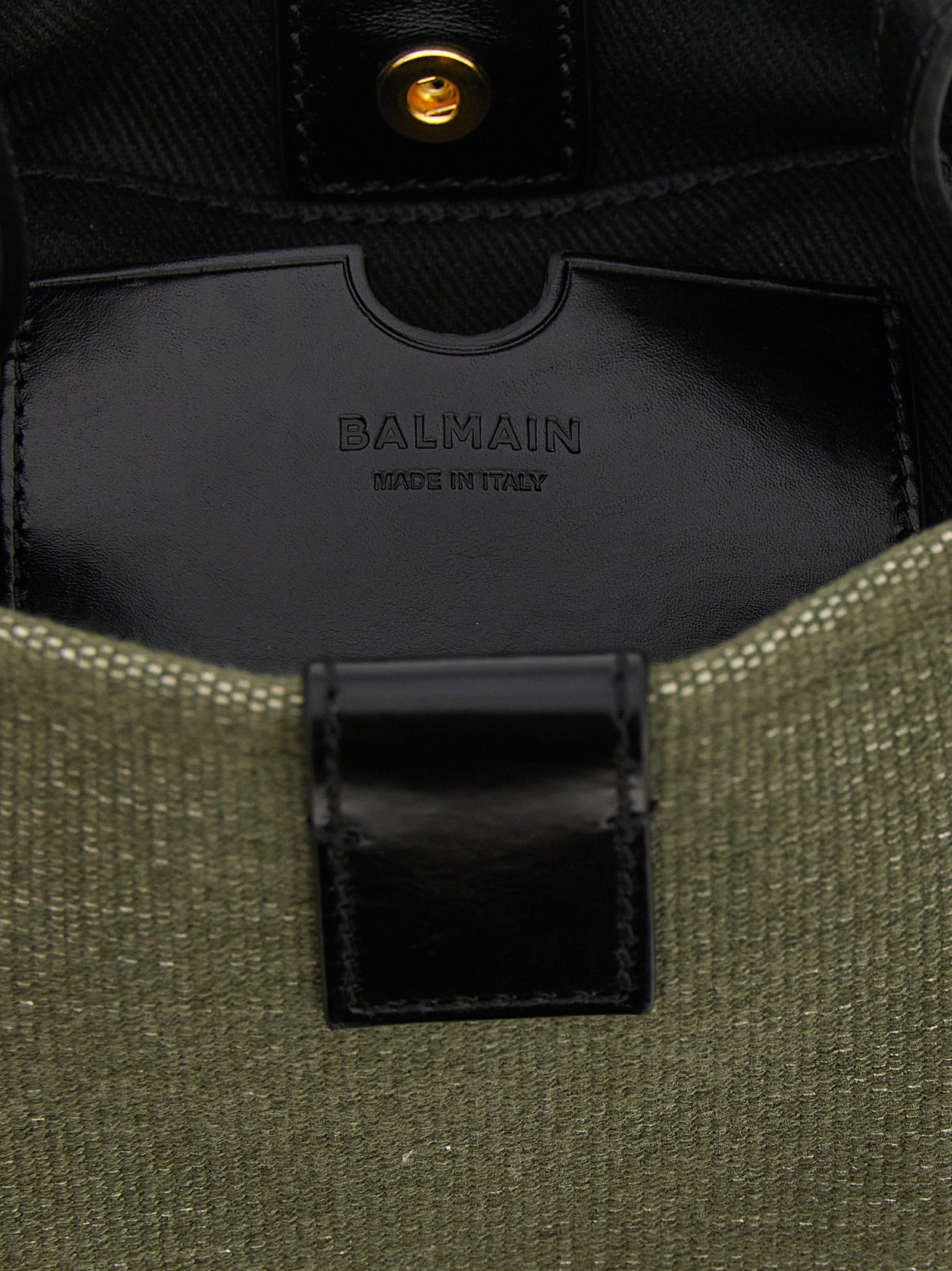 Balmain Schultertasche aus zweifarbigem Stoff