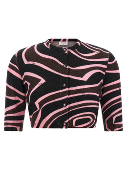 Emilio Pucci Mehrfarbige Wollstrickjacke