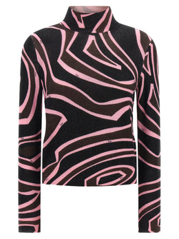 Emilio Pucci Mehrfarbige Wollstrickjacke