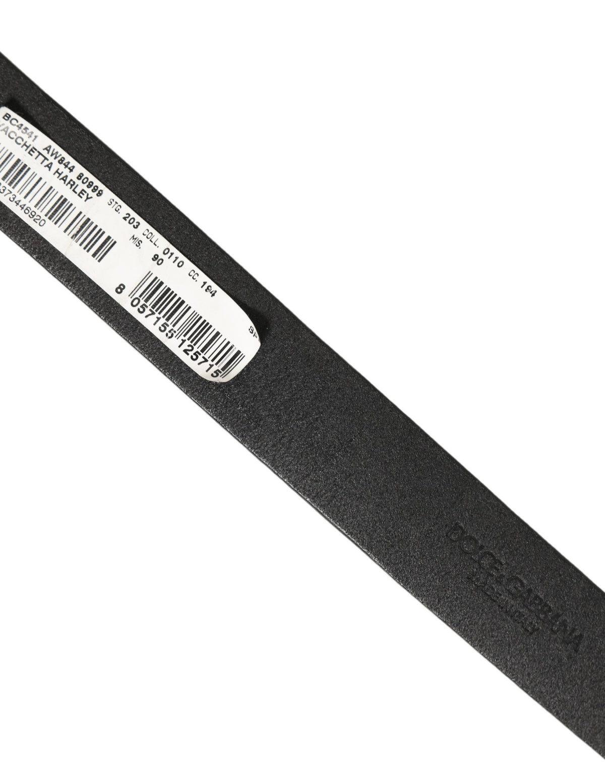 Dolce & Gabbana Schwarzer Ledergürtel mit Schnalle im Antik-Finish