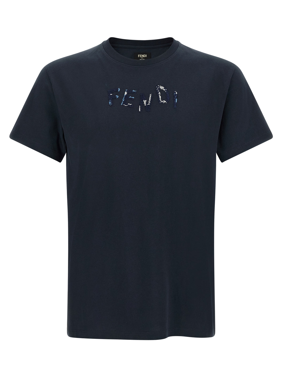Fendi Blaues Baumwoll-T-Shirt