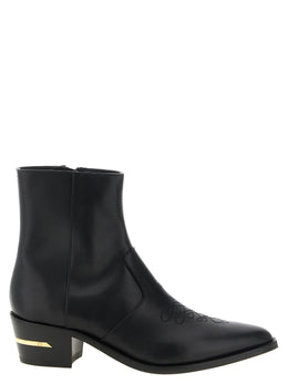 Amiri Schwarze Stiefeletten aus Kalbsleder