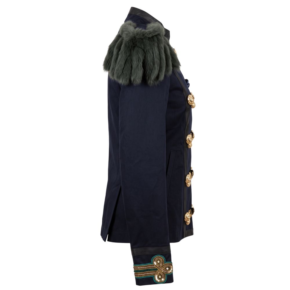 Mr&Mrs Italy Blaue Baumwolljacke für Damen