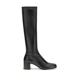 Prada Schwarze Lammleder-Stiefeletten Ovis Aries