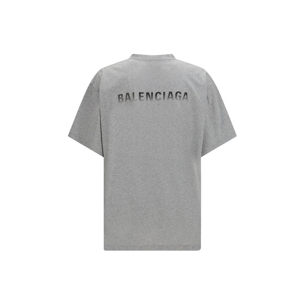 Balenciaga Graues Baumwoll-T-Shirt