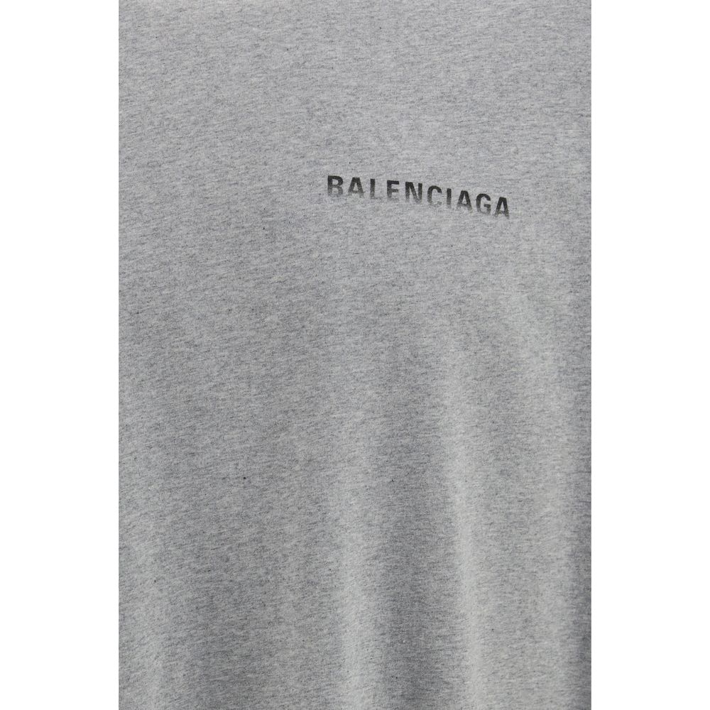 Balenciaga Graues Baumwoll-T-Shirt