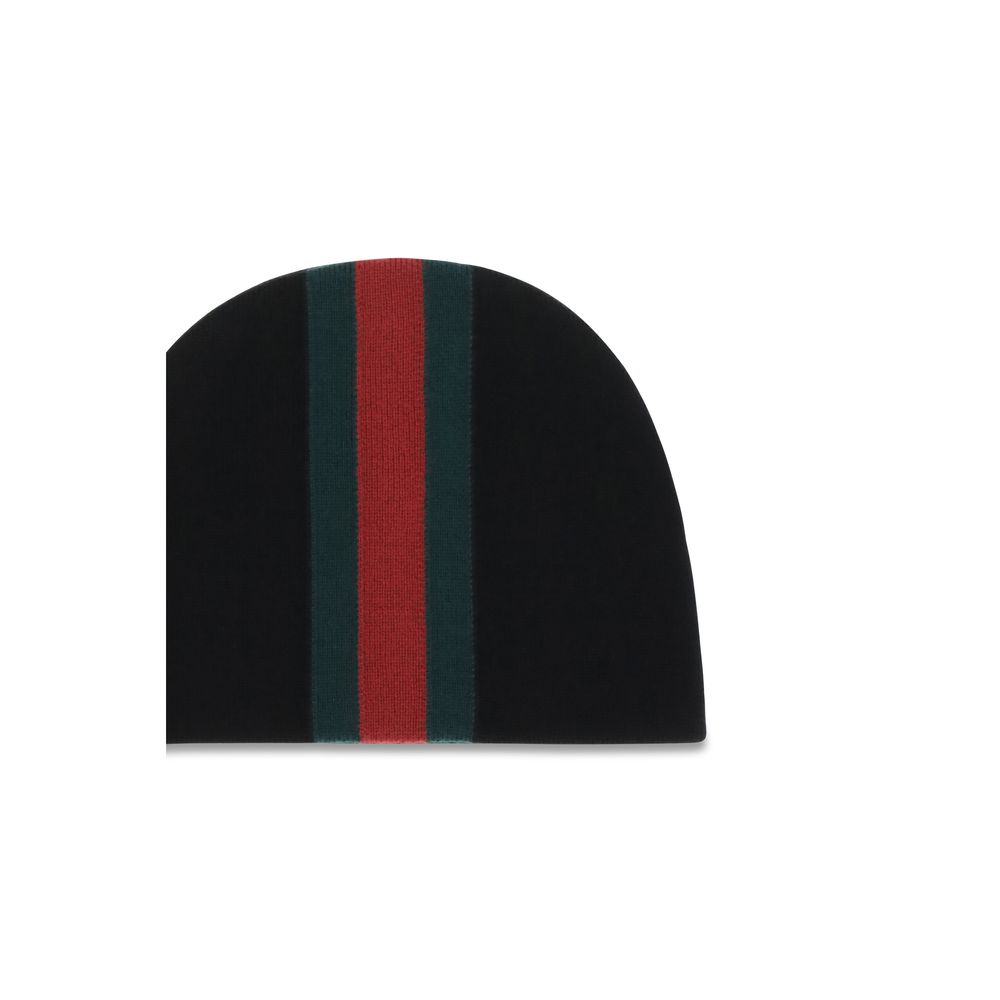 Gucci Mütze Aries aus schwarzer Wolle