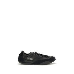 Y-3 Schwarze Bos Taurus Kalbsleder Sneaker