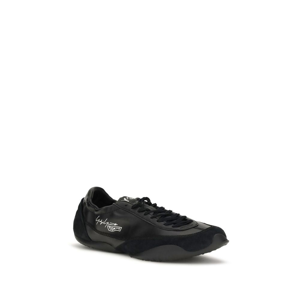 Y-3 Schwarze Bos Taurus Kalbsleder Sneaker