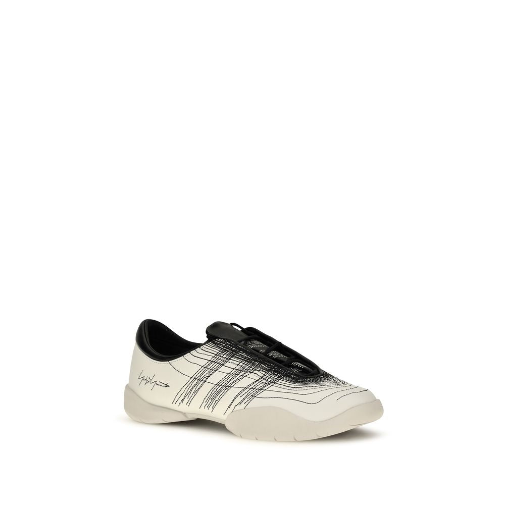 Y-3 Beige Calf Leather Bos Taurus Sneakers