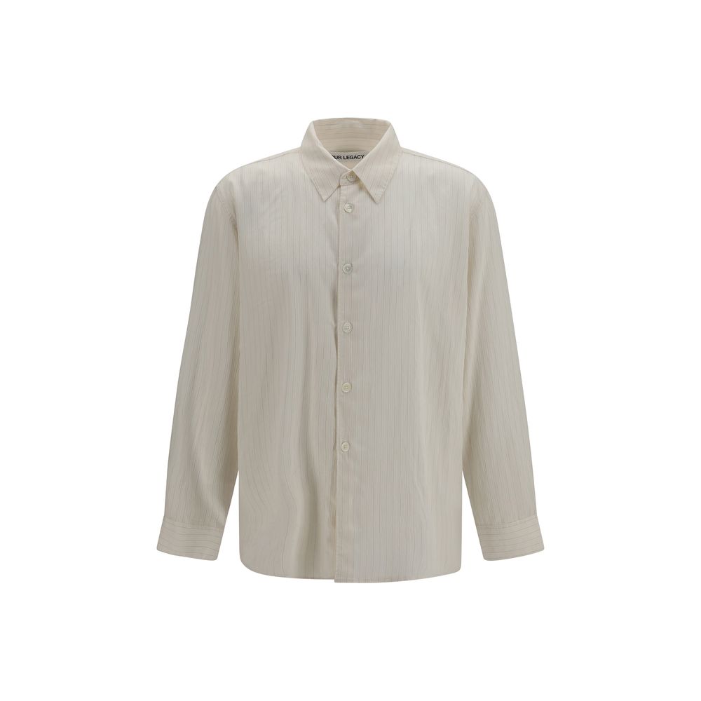 Our Legacy Hemd mit beige Muster aus Lyocell