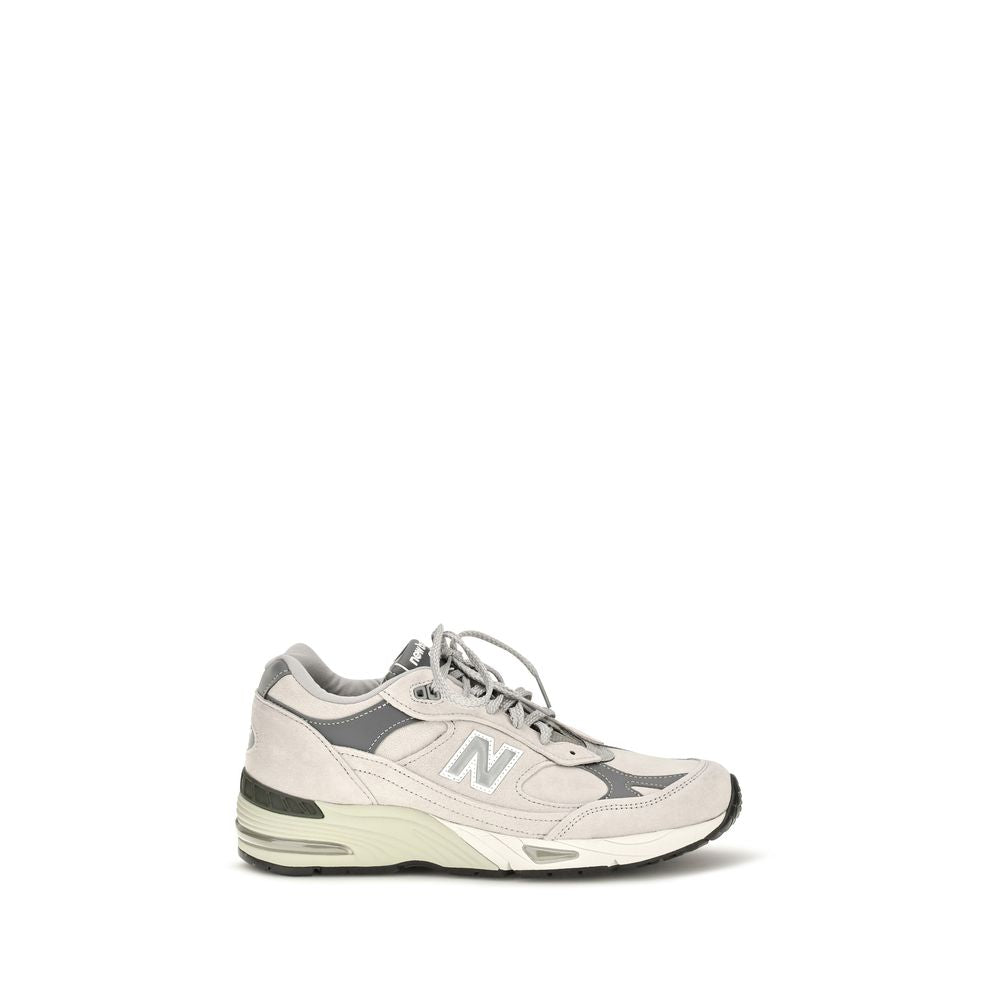 New Balance Graue Wildleder-Sneaker im Athletic-Look