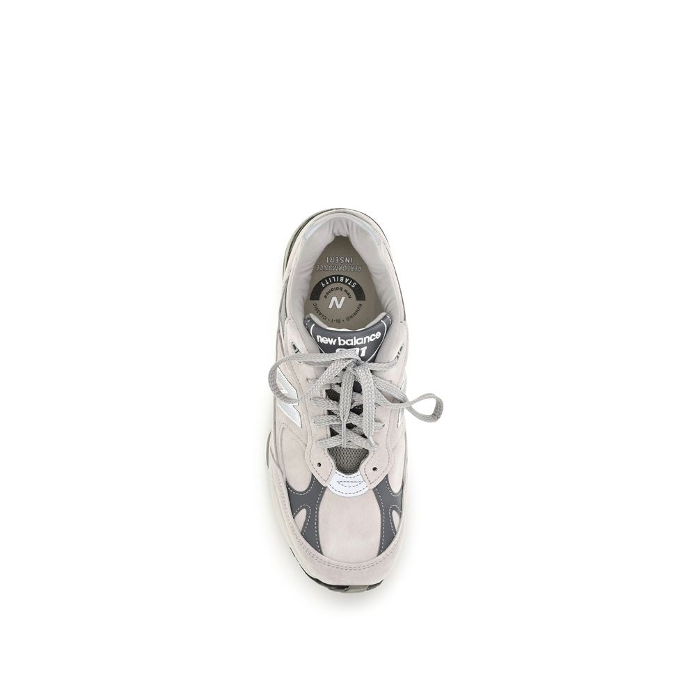 New Balance Graue Wildleder-Sneaker im Athletic-Look