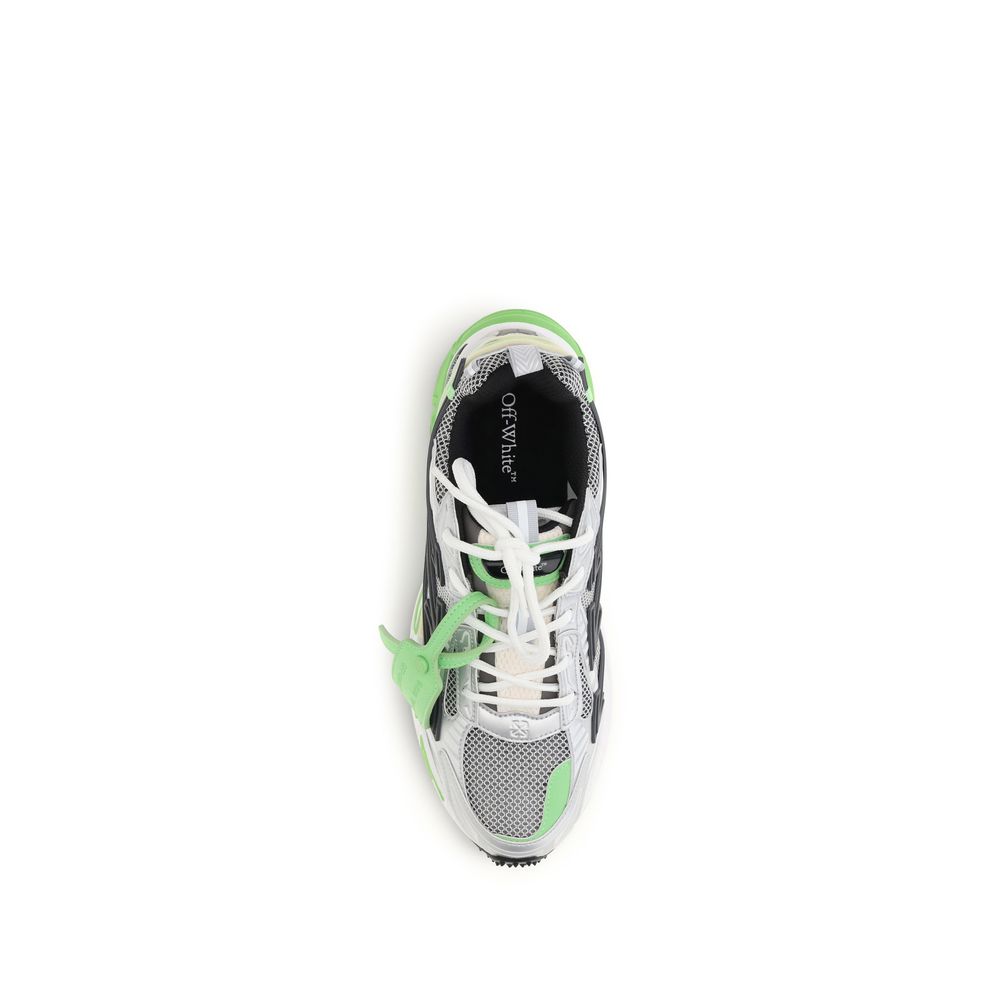 Off-White Zweifarbige Sneaker aus Polyethylen im Athletic-Stil