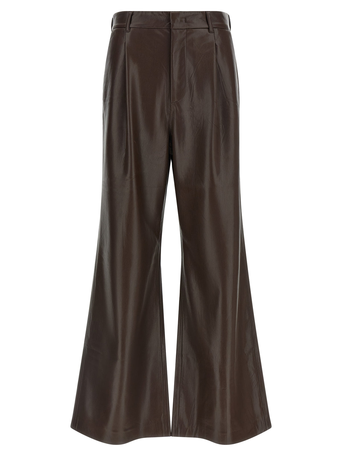 The Andamane Braune Polyester-Schlaghose