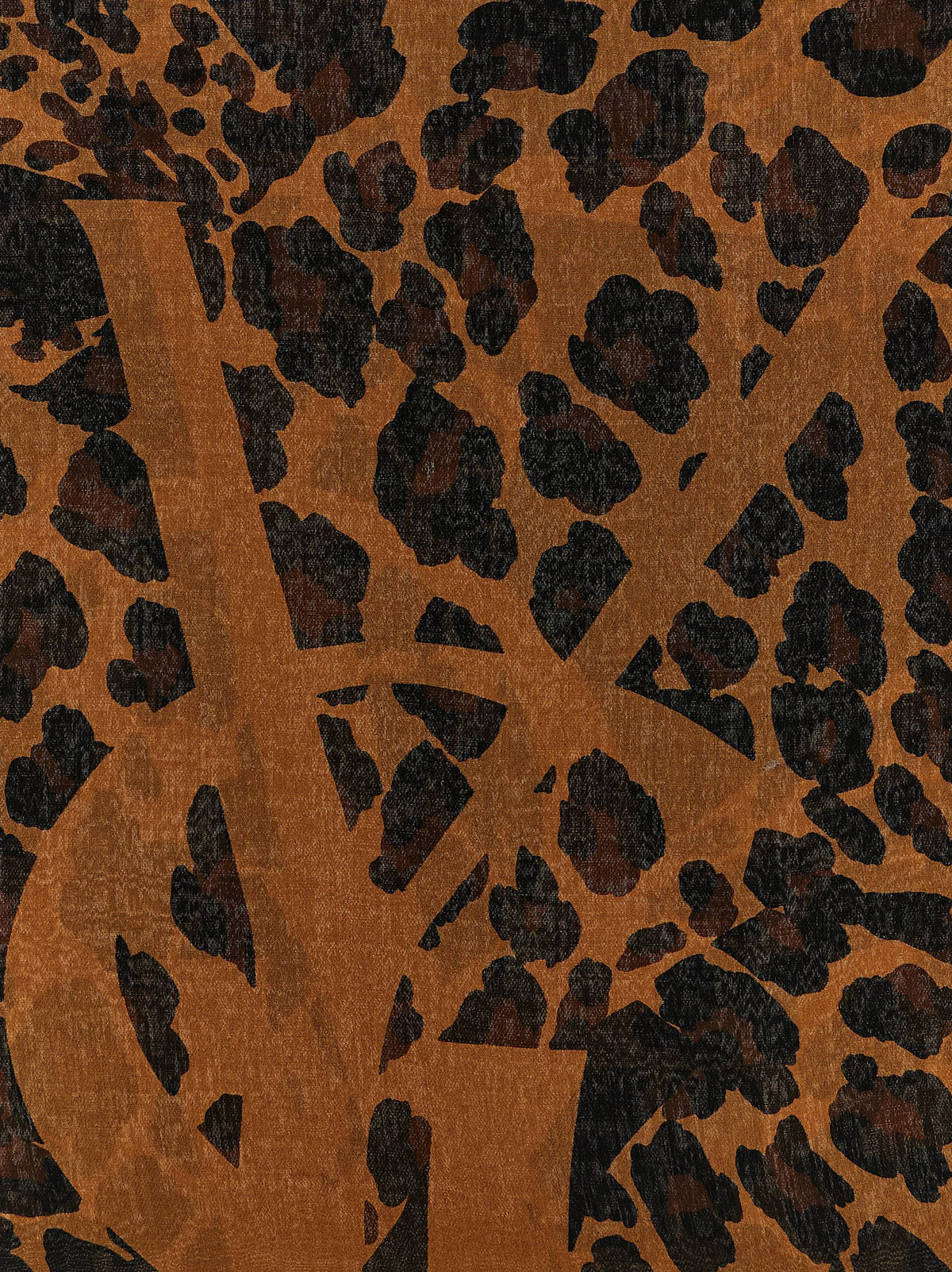 Saint Laurent Schwarzer Woll-Foulard