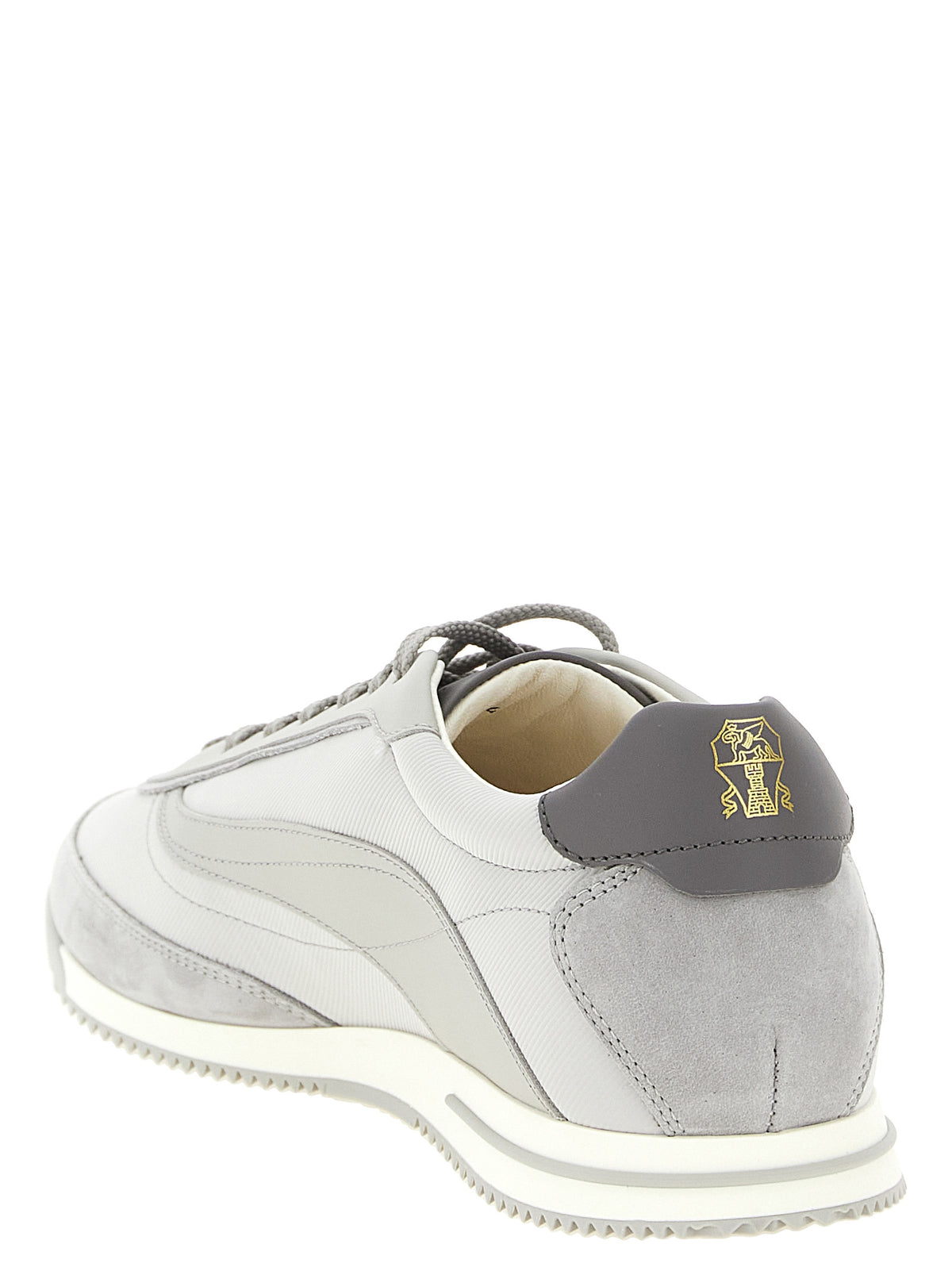 Brunello Cucinelli Graue Low-Top-Sneaker aus Polyethylen