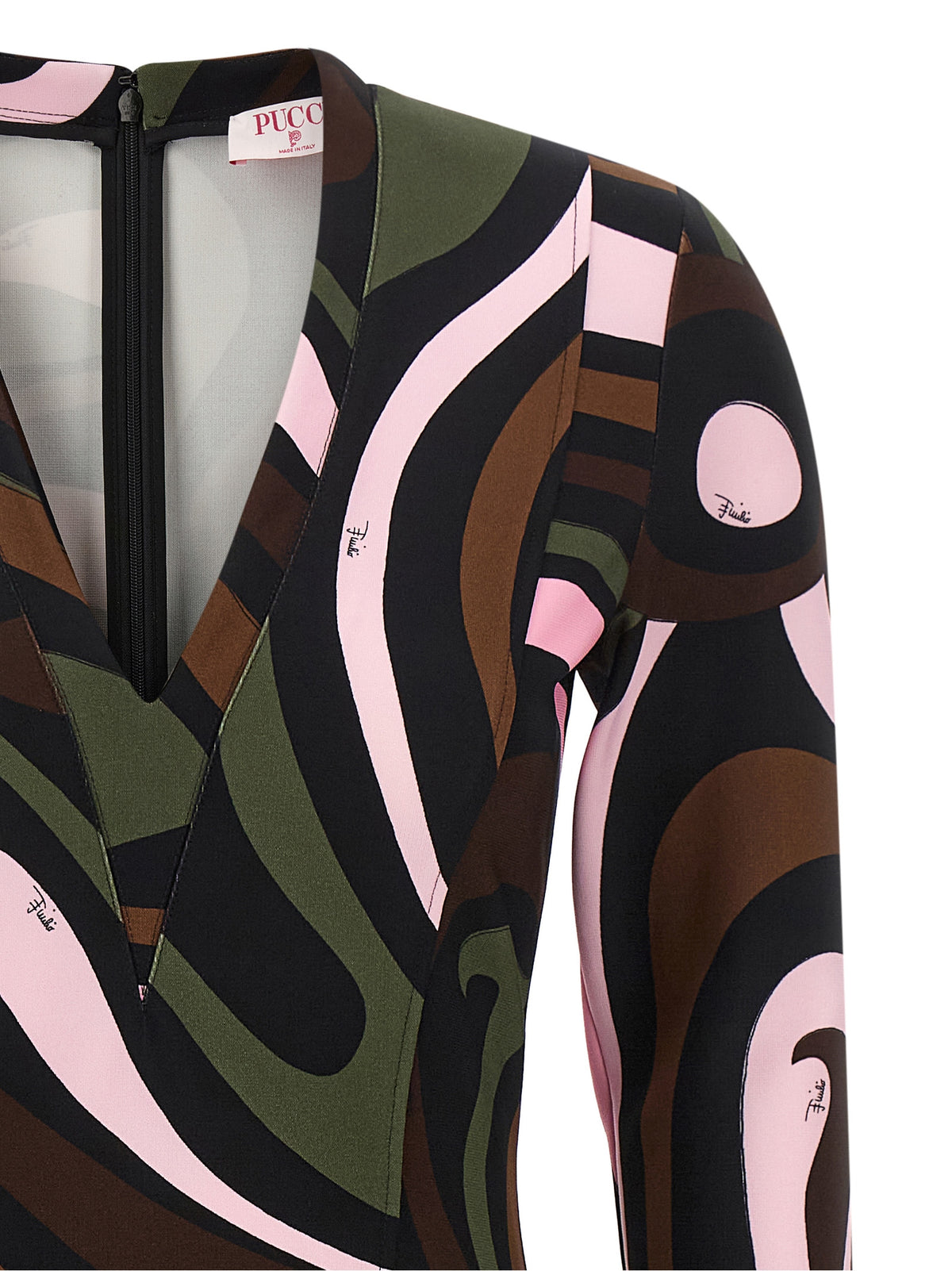 Emilio Pucci Kurzes Kleid aus Viskose in Multicolor