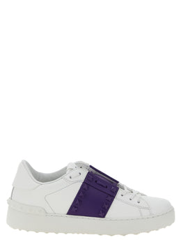 Valentino Garavani Lila Kalbsleder Low-Top-Sneaker