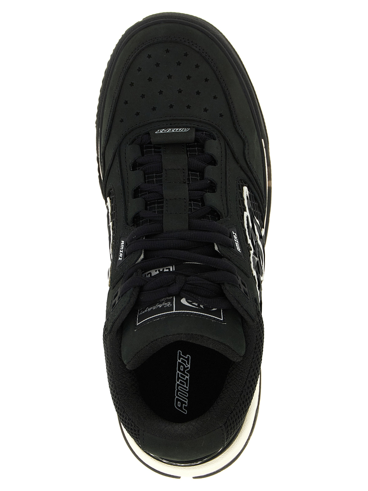 Amiri Zweifarbige Kalbsleder-Sneaker im Athletic-Stil