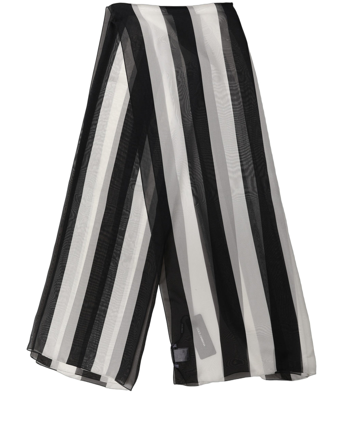 Dolce & Gabbana Seidenschal mit schwarz-weißen Streifen