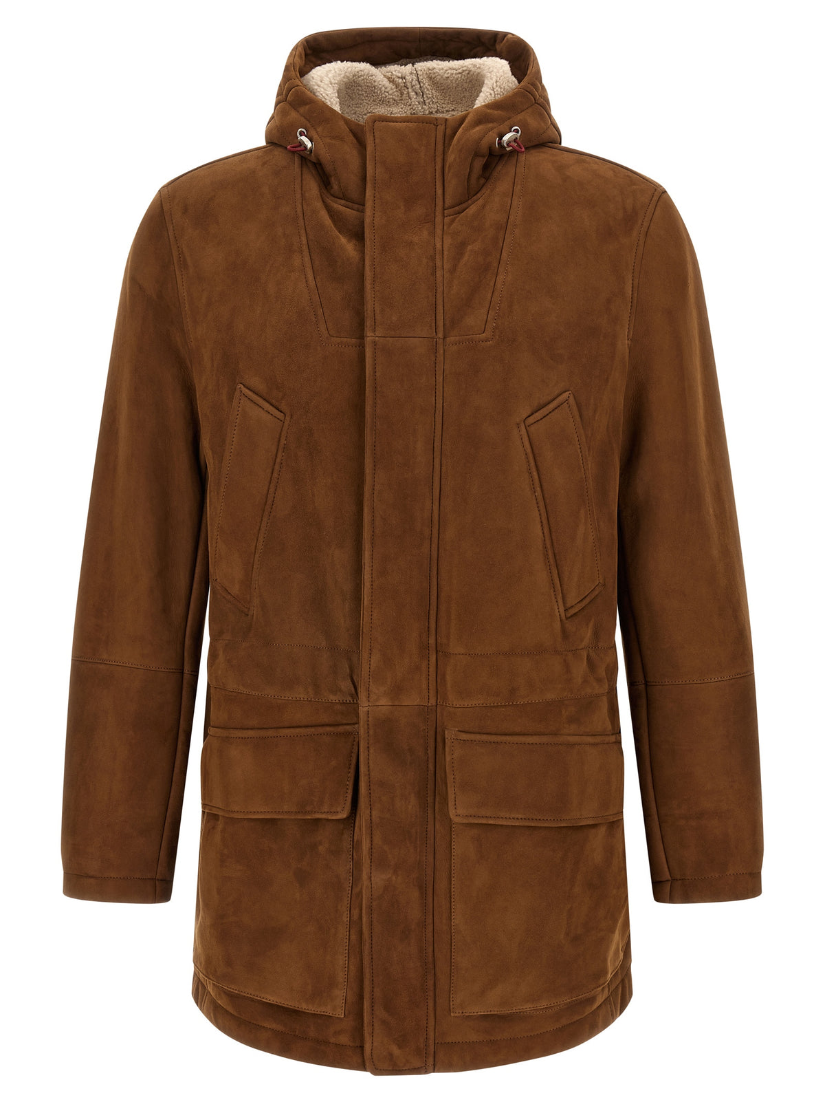Brunello Cucinelli Braune Lammlederjacke