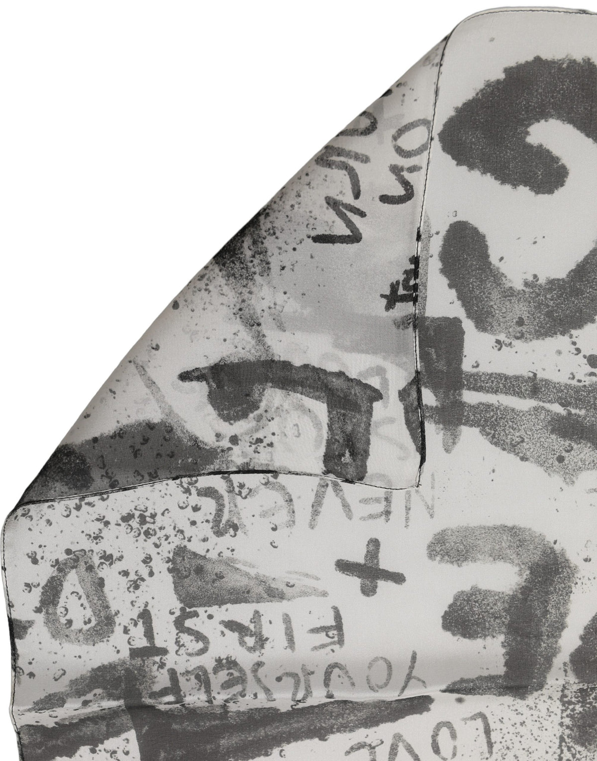 Dolce & Gabbana Seidenschal Stola mit weißem Graffiti-Logo