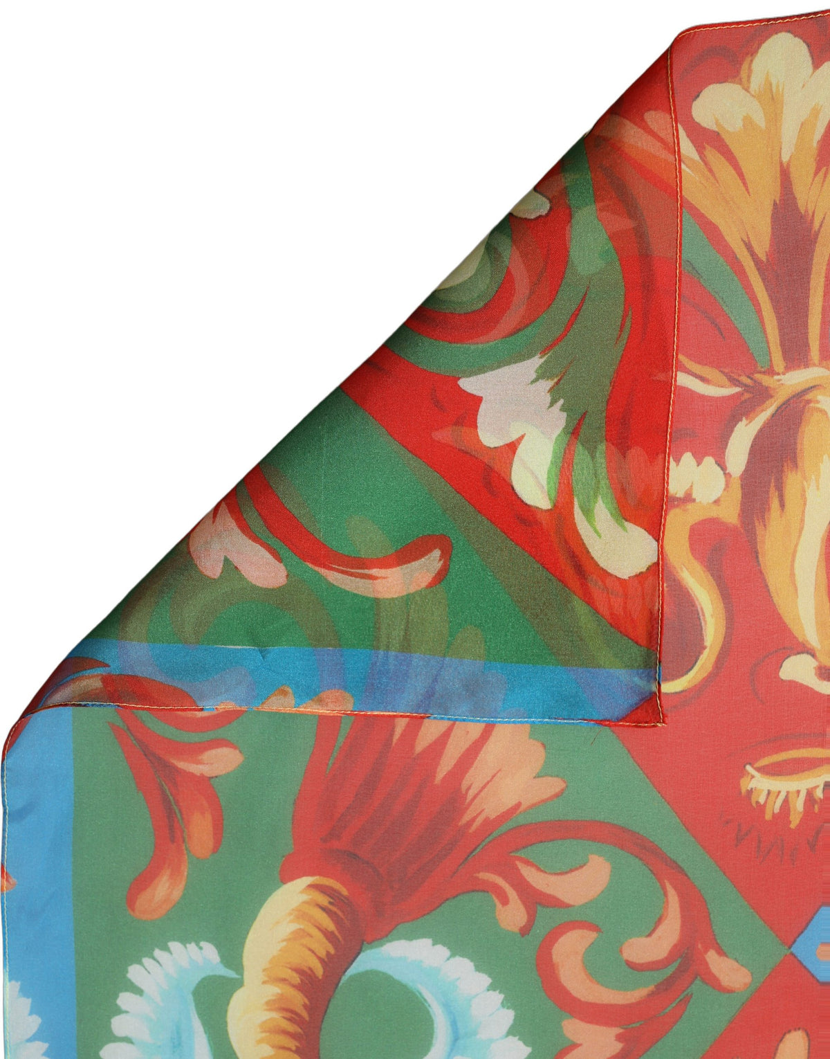 Dolce & Gabbana Multicolor Seiden Foulard im Quadrat mit Print