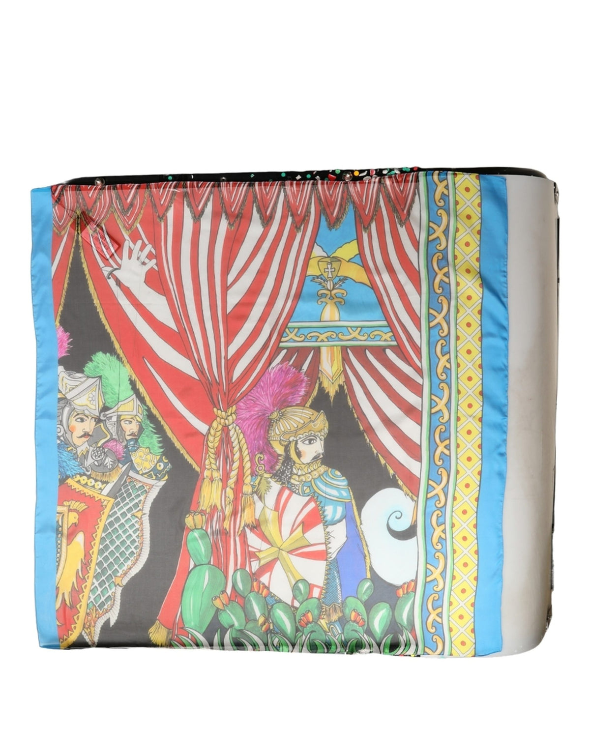 Dolce & Gabbana Multicolor Seiden Foulard im Quadrat mit Print