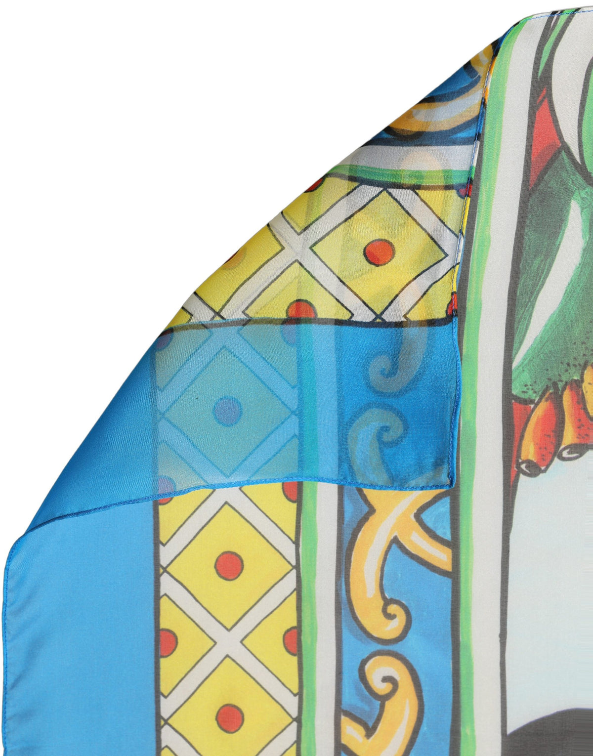 Dolce & Gabbana Multicolor Seiden Foulard im Quadrat mit Print