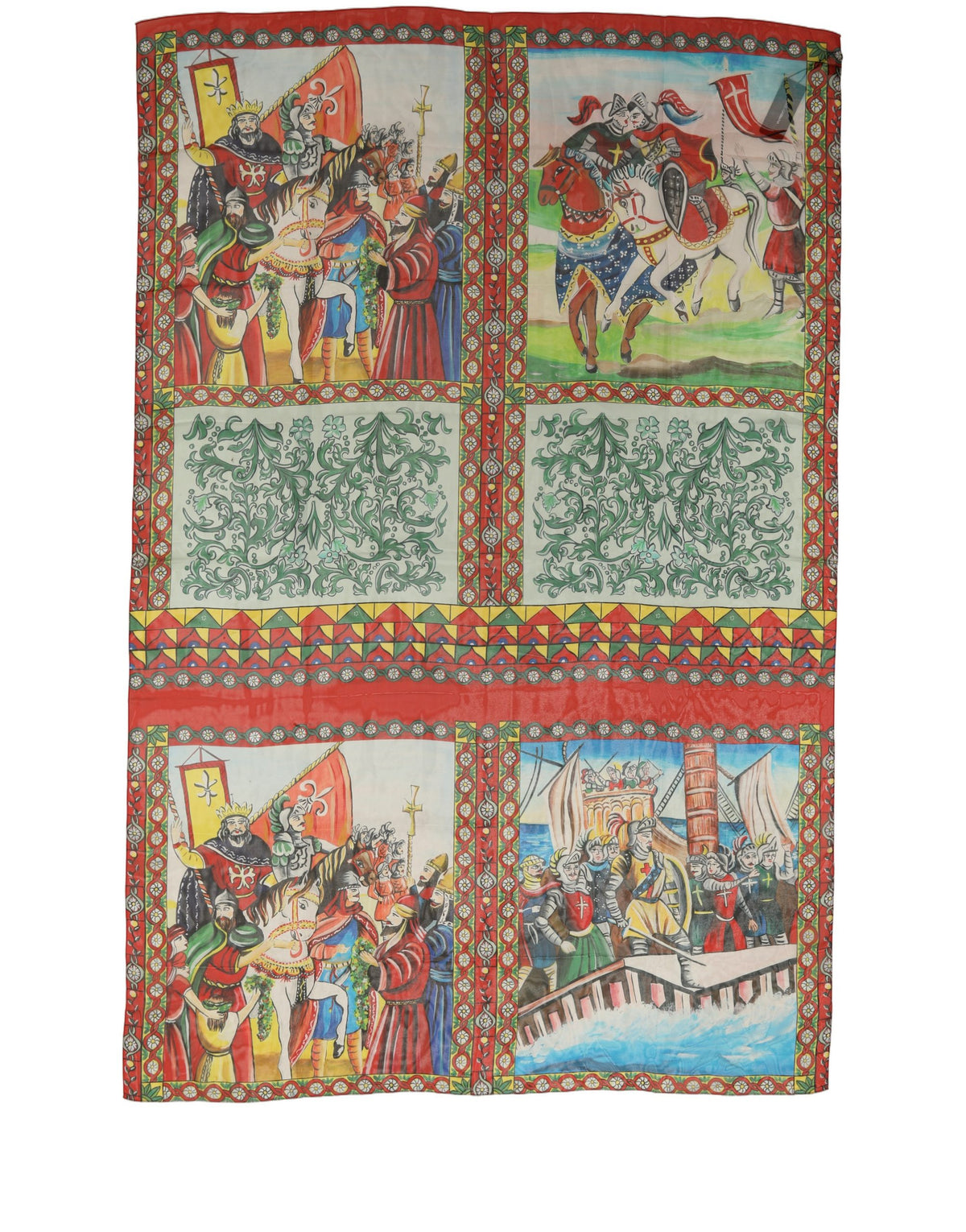 Dolce & Gabbana Multicolor Seidenschal mit Print