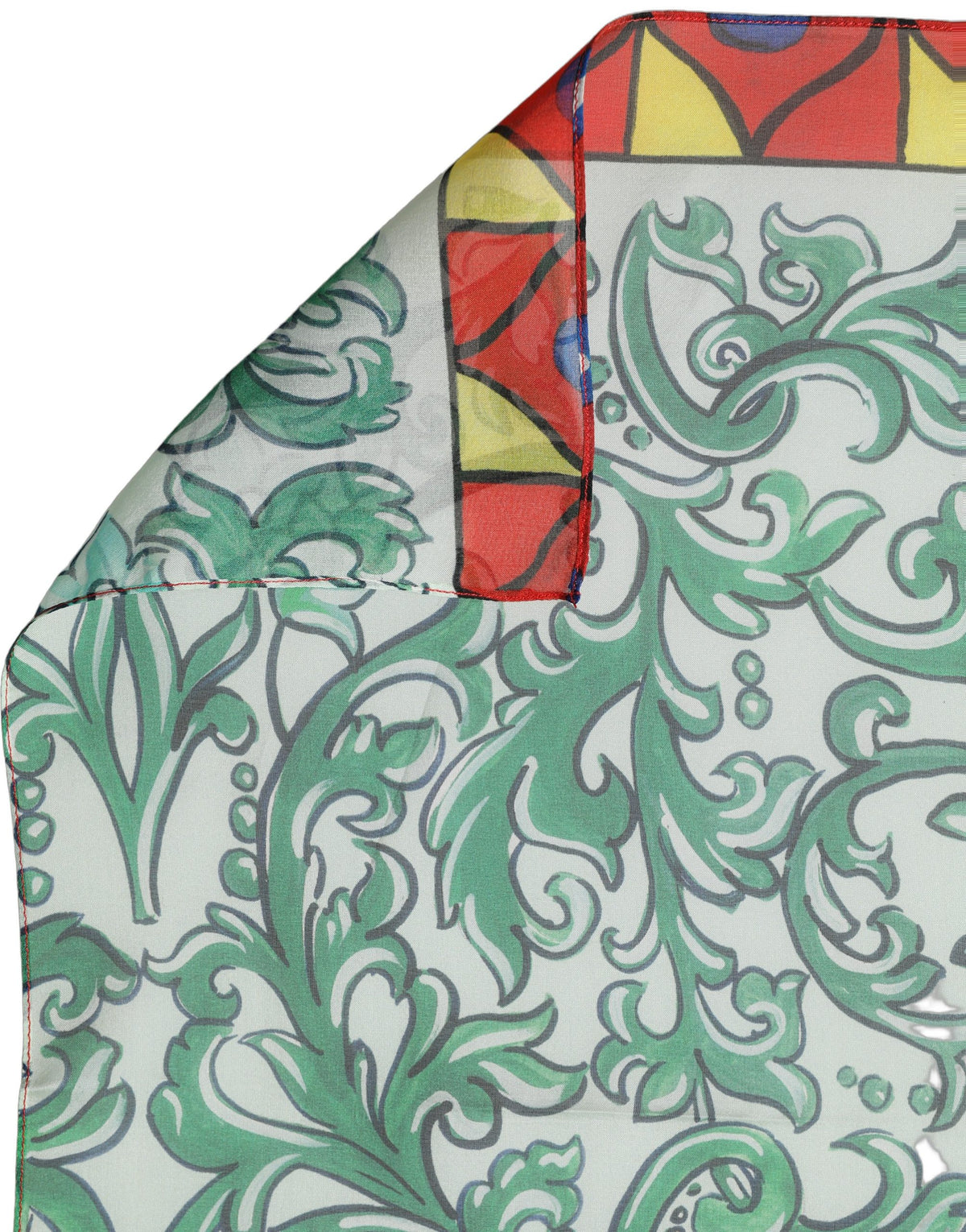 Dolce & Gabbana Multicolor Seiden Foulard im Quadrat mit Print
