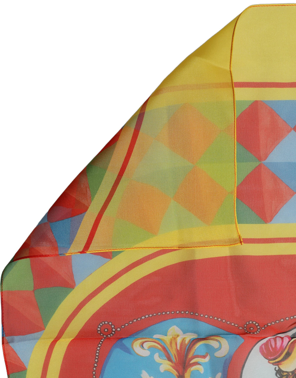 Dolce & Gabbana Seidenschal „Carretto Print“ in Multicolor