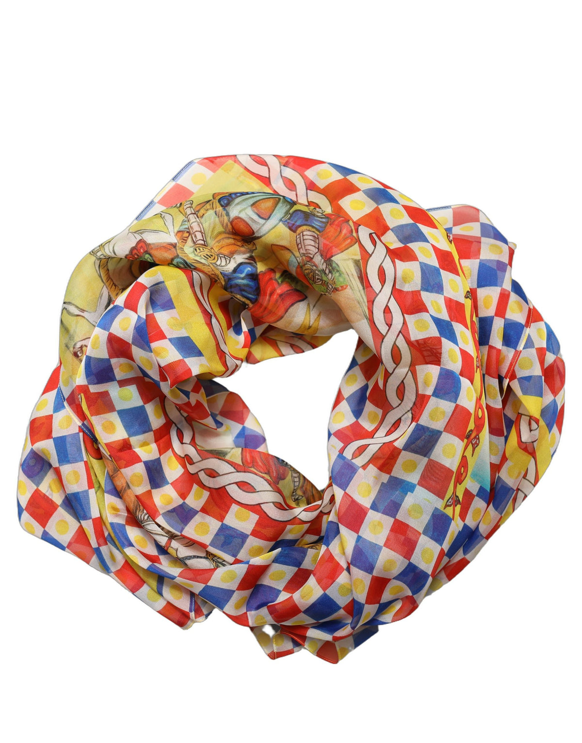 Dolce & Gabbana Seidenschal Carretto in Multicolor