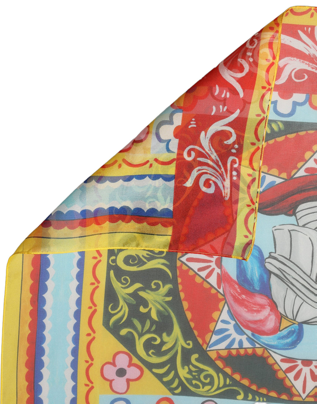 Dolce & Gabbana Multicolor Seiden Foulard im Quadrat mit Print