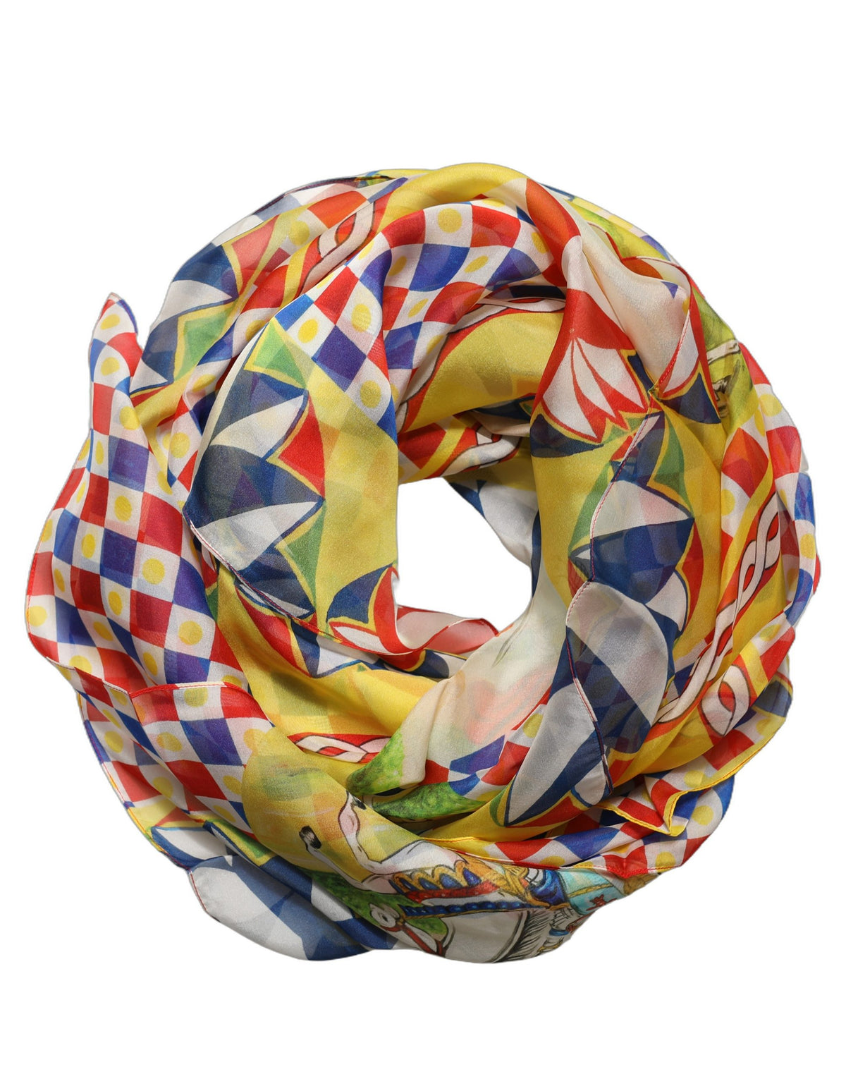 Dolce & Gabbana Seidenschal Carretto in Multicolor