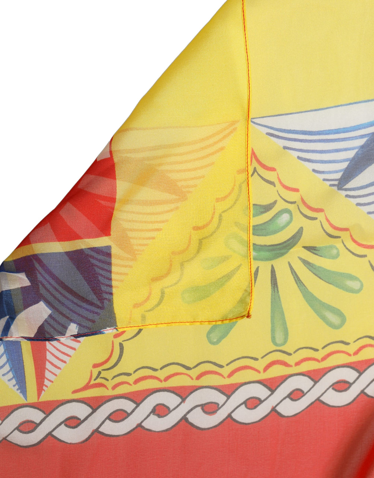 Dolce & Gabbana Multicolor Seiden Foulard im Quadrat mit Print