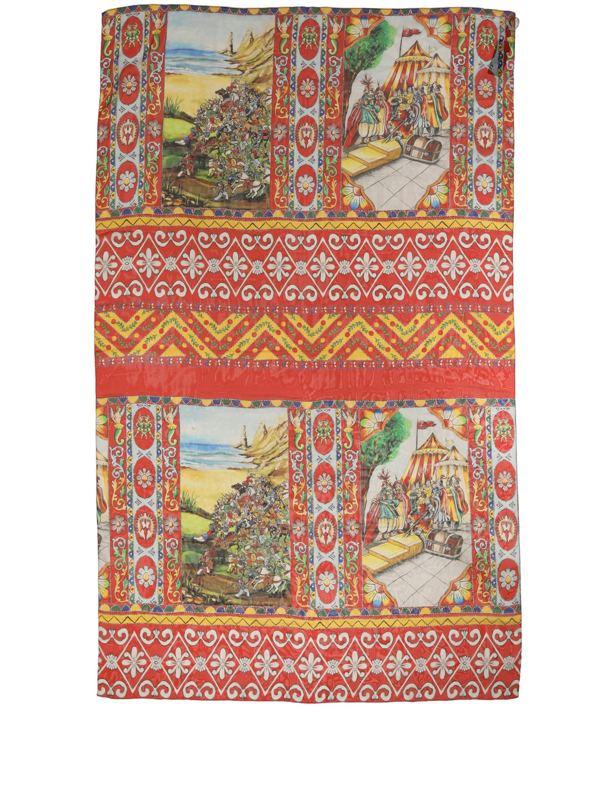 Dolce & Gabbana Multicolor Seidenschal mit Print