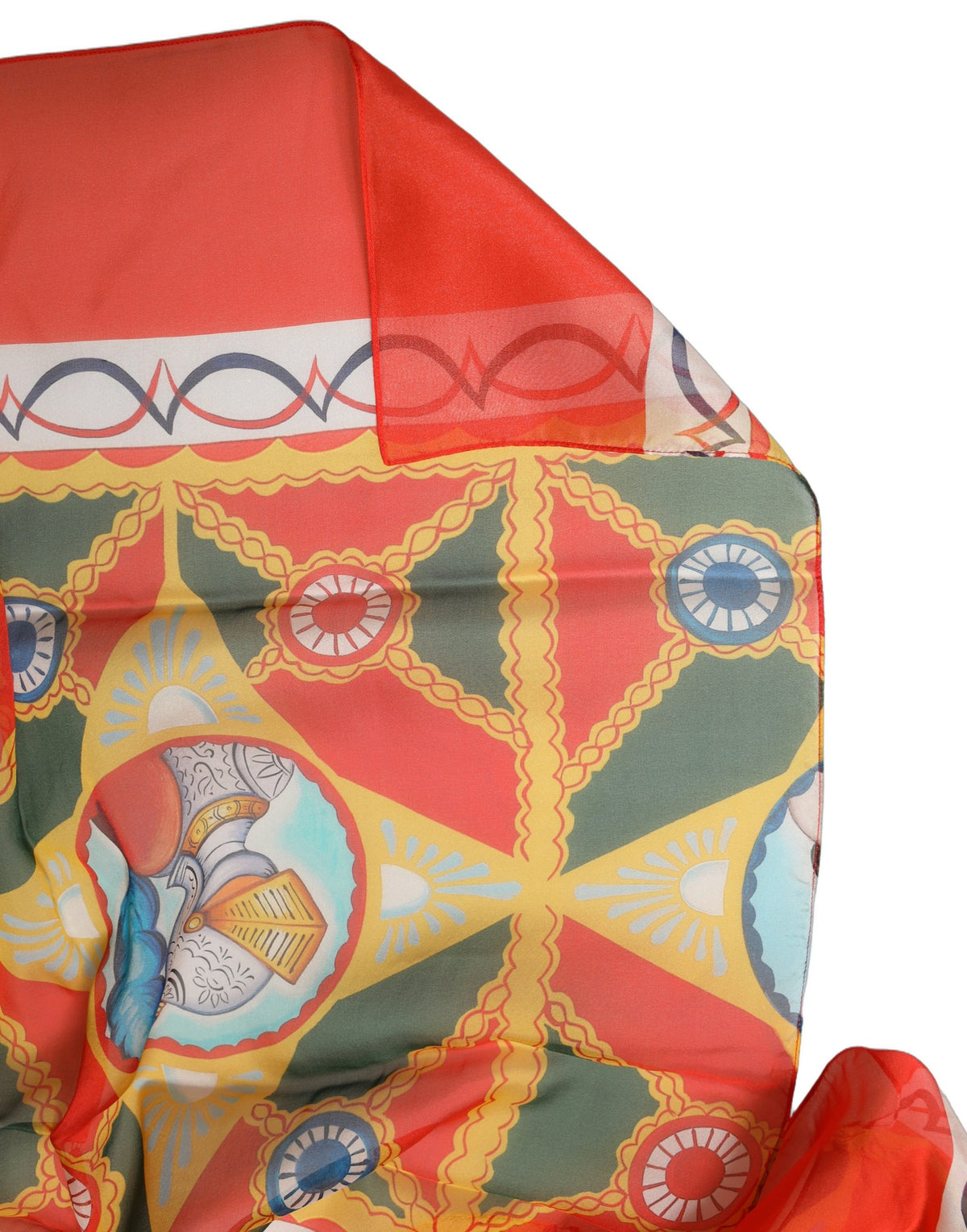 Dolce & Gabbana Multicolor Seidenschal mit Print