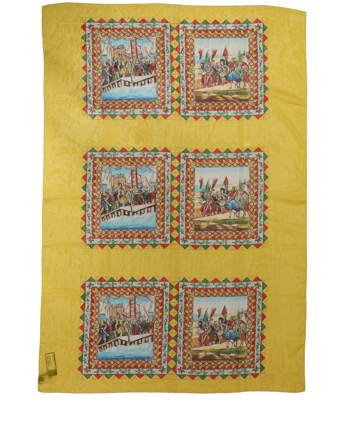 Dolce & Gabbana Gelber Seidenschal mit Print